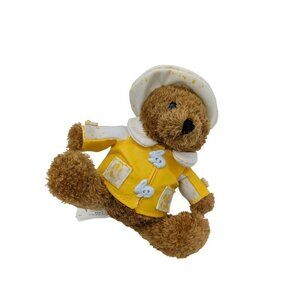 Galerie bear plush stuffed animal‎ raincoat hat  5 in